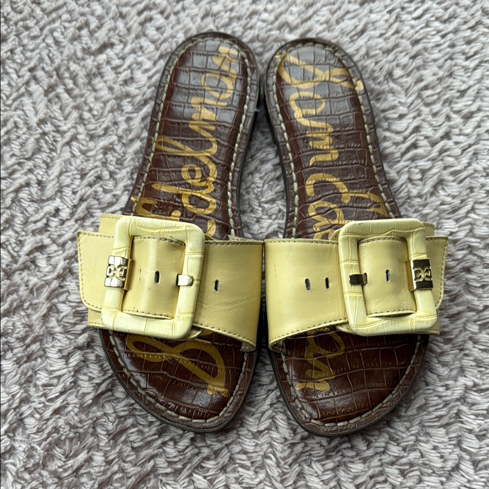 Yellow Slide Sandals